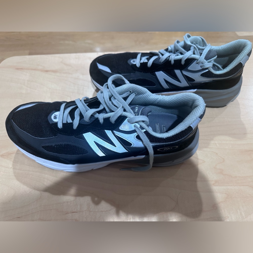 Worn once, pristine MADE IN THE USA New Balance 990v6, black, size 13.
